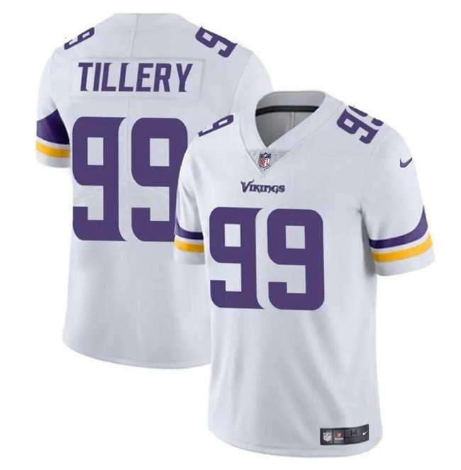 Men & Women & Youth Minnesota Vikings #99 Jerry Tillery White Vapor Untouchable Limited Stitched Jersey->minnesota vikings->NFL Jersey